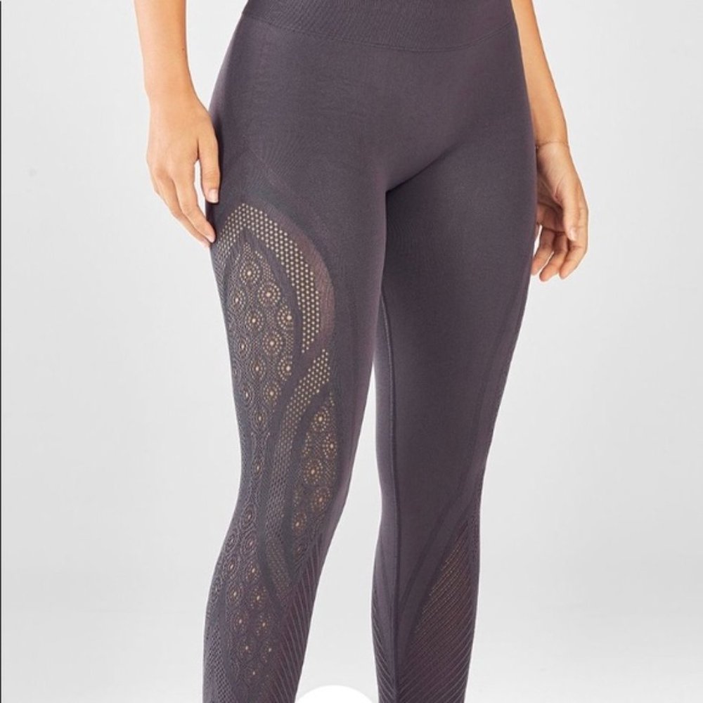 Fabletics Leggings - Mid-Rise Sculptknit Openwork Leggings